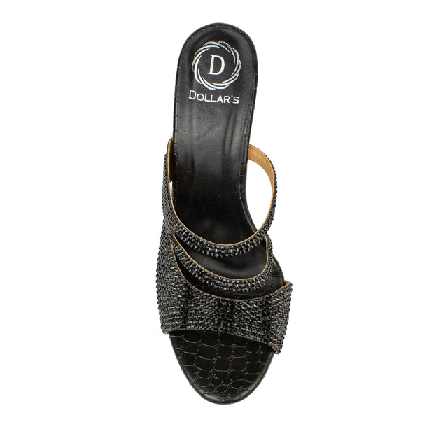 Rabia Vibrant Black High Heel Sandals