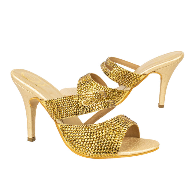 Rabia Refined Gold High Heel Sandals
