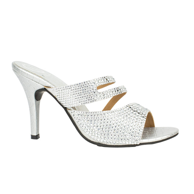 Rabia Striking Silver High Heel Sandals