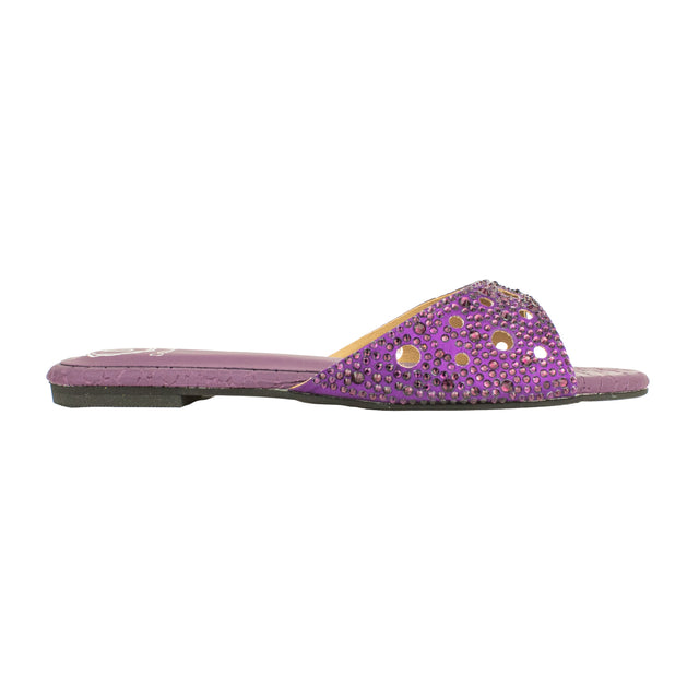 Reem Contemporary Purple Flat Slippers