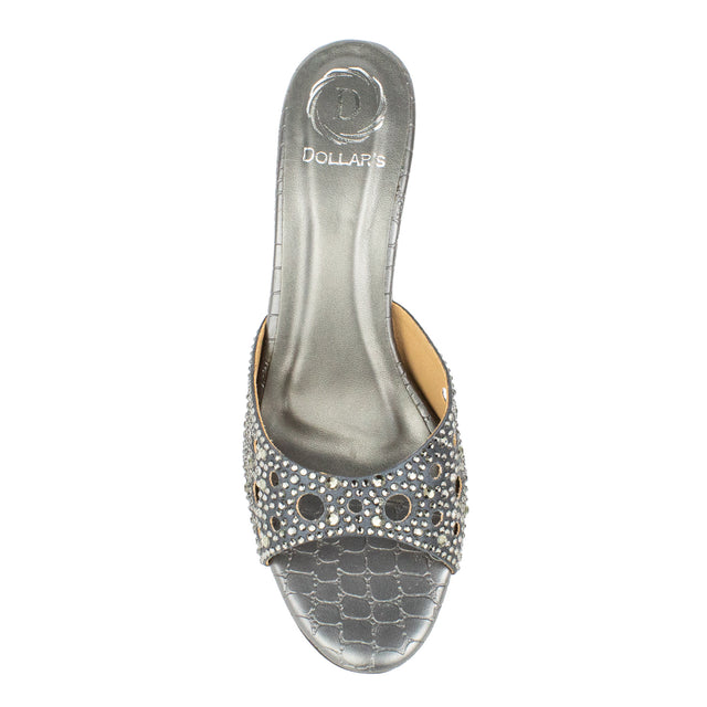Reem Chic Grey Pencil Heel Sandals