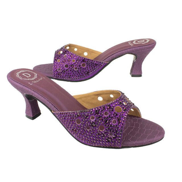 Reem Modern Purple Pencil Heel Sandals