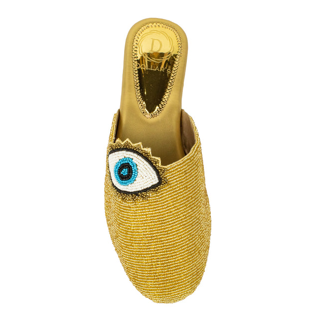 Luxe Gold Flat Slippers