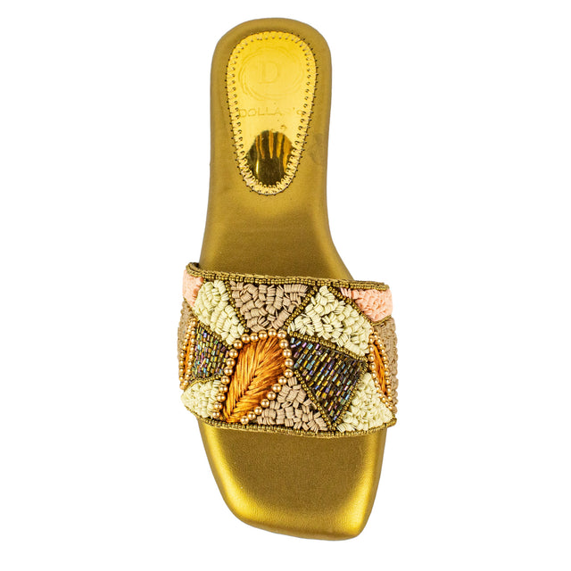 Hala Classic Bronze Flat Slippers