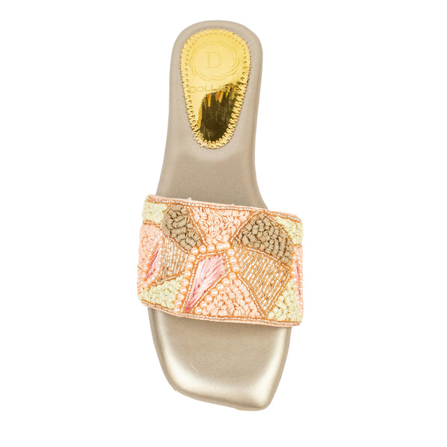 Hala Elegant Rose Flat Slippers