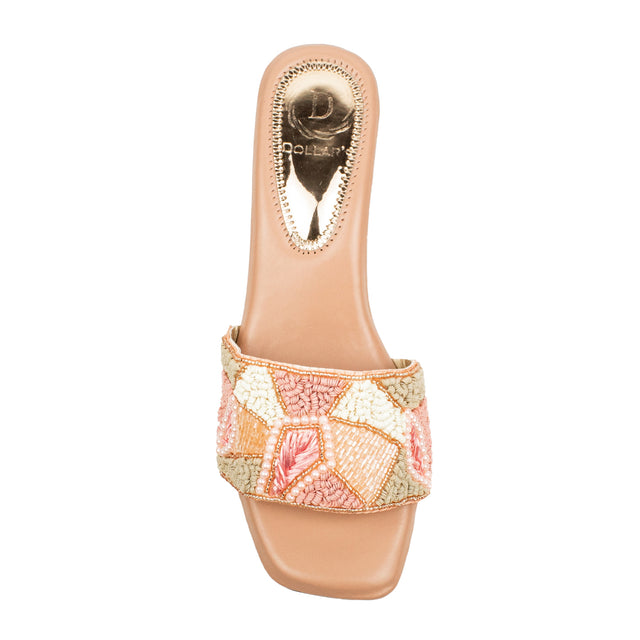 Hala Chic Rose Block Heel Sandals