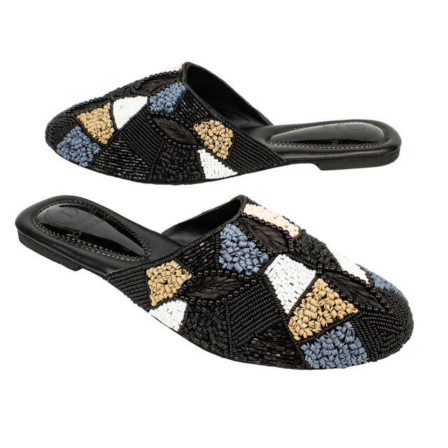 Sophisticated Black Flat Slippers