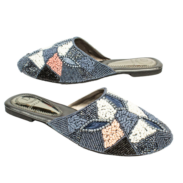 Minimalist Grey Flat Slippers