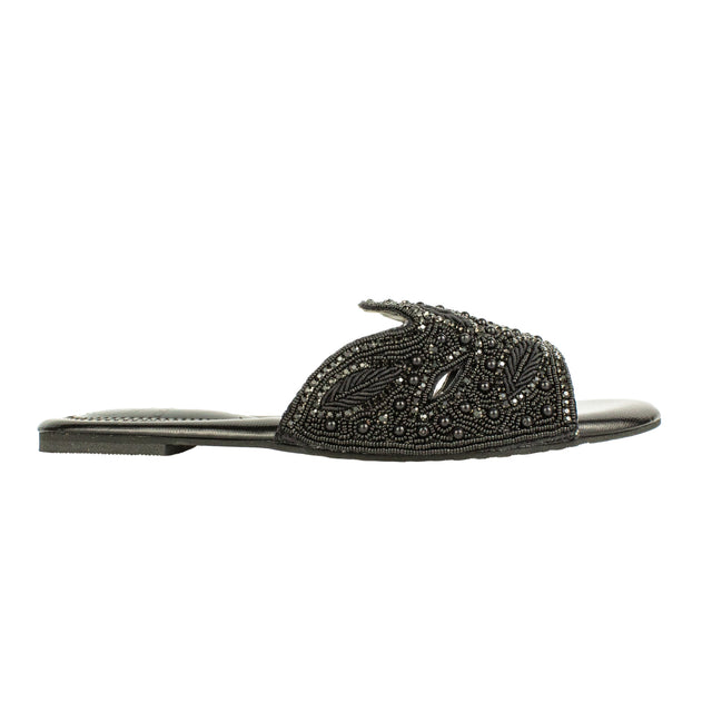 Stylish Black Flat Slippers