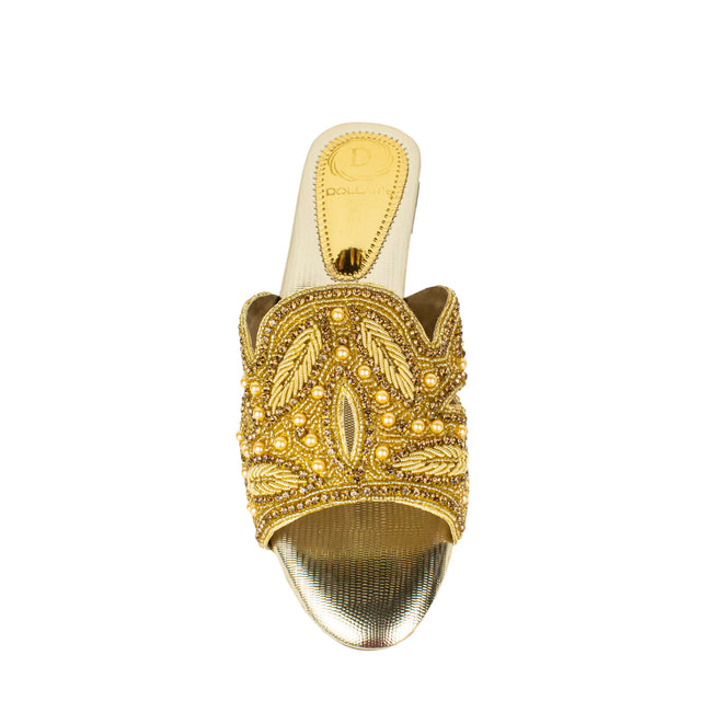 Minimalist Gold Flat Slippers