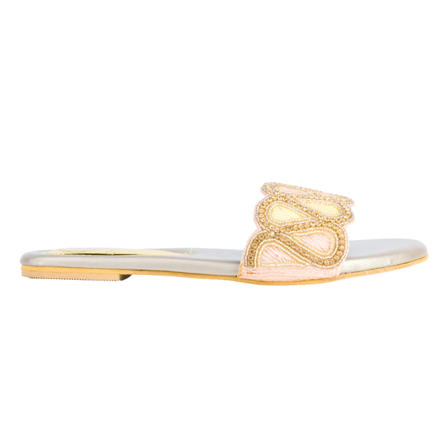 Feminine-chic Rose Flat Slippers