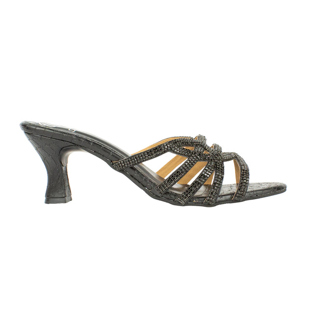 Enchanting Black Pencil Heel Sandals