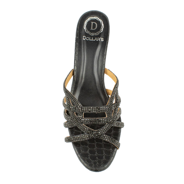 Enchanting Black Pencil Heel Sandals