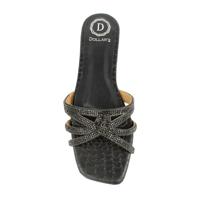 Feminine-chic Black Flat Slippers