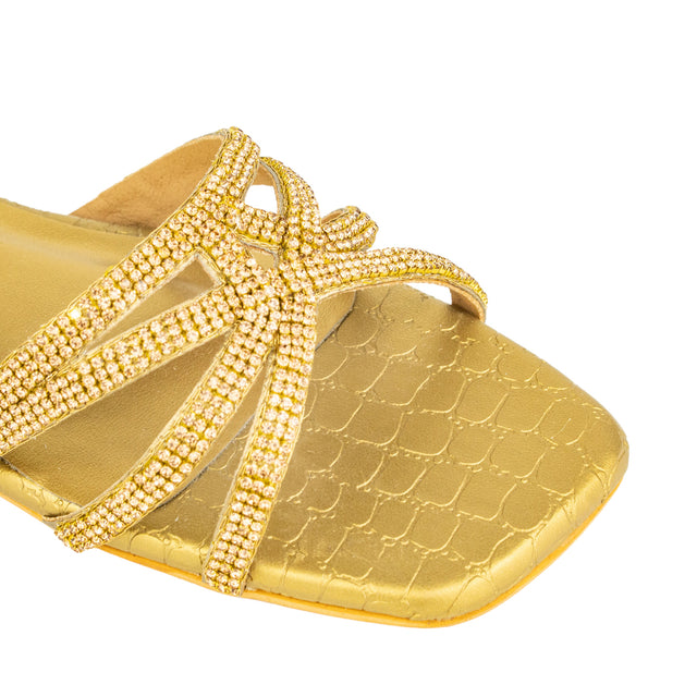 Stylish Bronze Flat Slippers