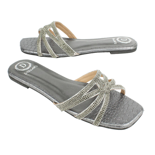 Minimalist Grey Flat Slippers