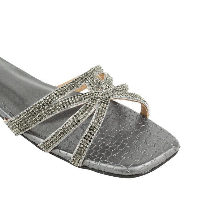 Minimalist Grey Flat Slippers