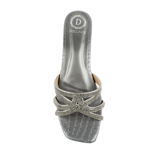 Exclusive Grey Block Heel Sandals