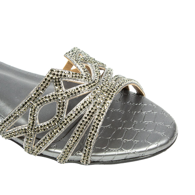 Arwa Sophisticated-casual Grey Flat Slippers