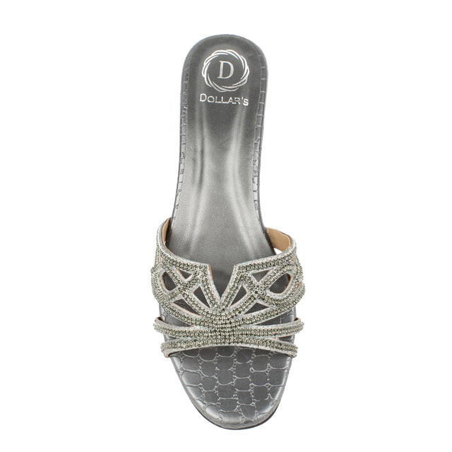 Arwa Statement Grey Block Heel Sandals