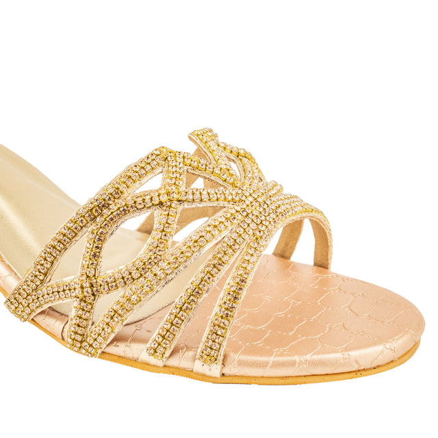 Arwa Weekend-ready Rose Block Heel Sandals