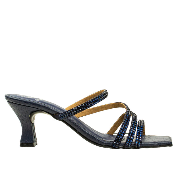 Luxe Navy Blue Pencil Heel Sandals