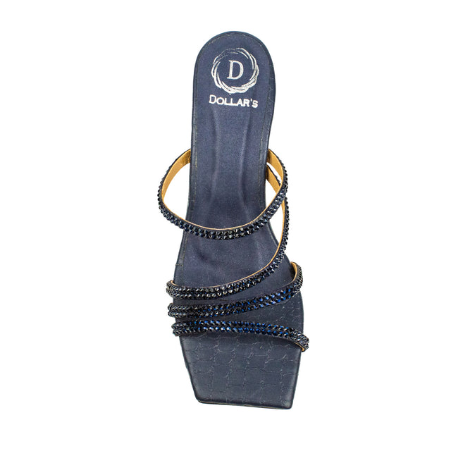 Luxe Navy Blue Pencil Heel Sandals