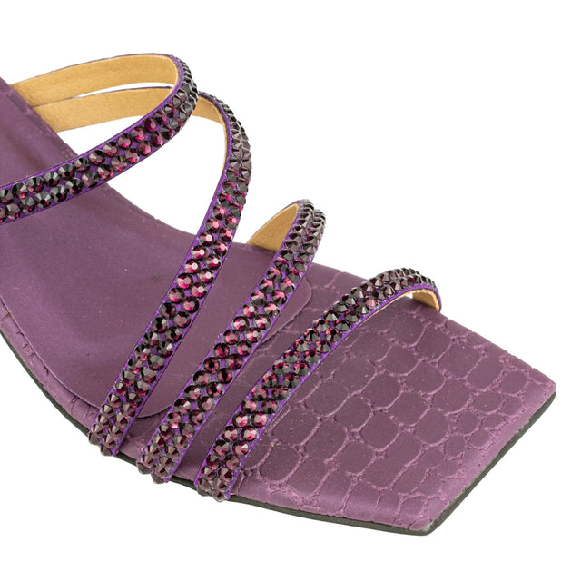 Regal Purple Pencil Heel Sandals