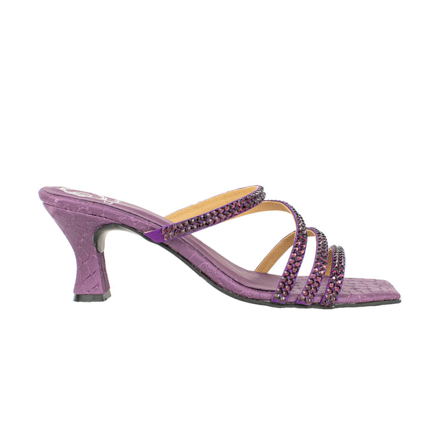 Regal Purple Pencil Heel Sandals