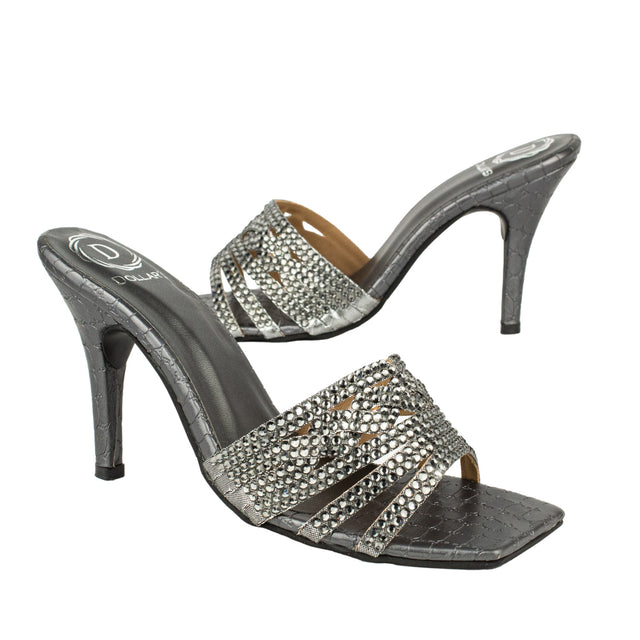 Modern Grey High Heel Sandals
