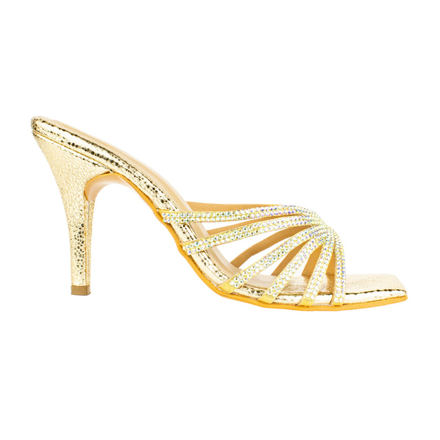 Classic Glitter Gold High Heel Sandals