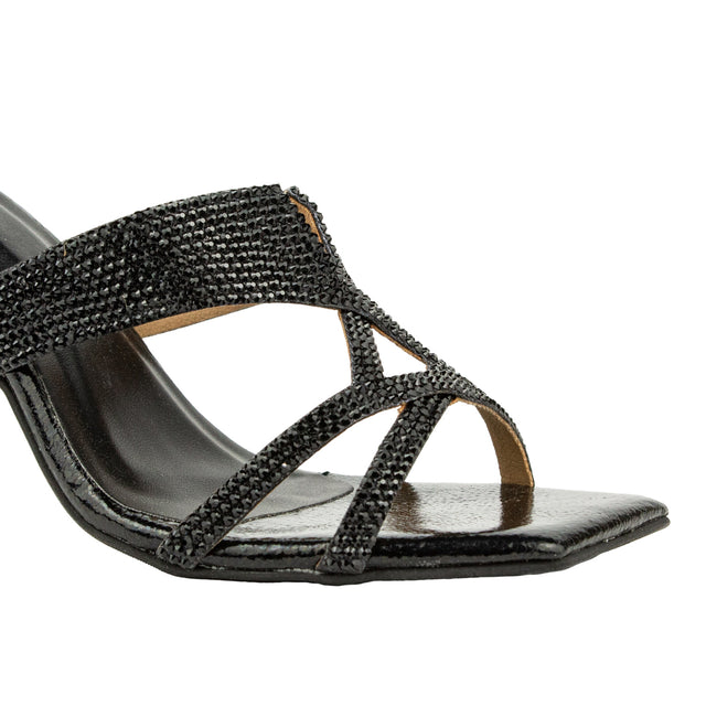 Feminine-chic Black High Heel Sandals