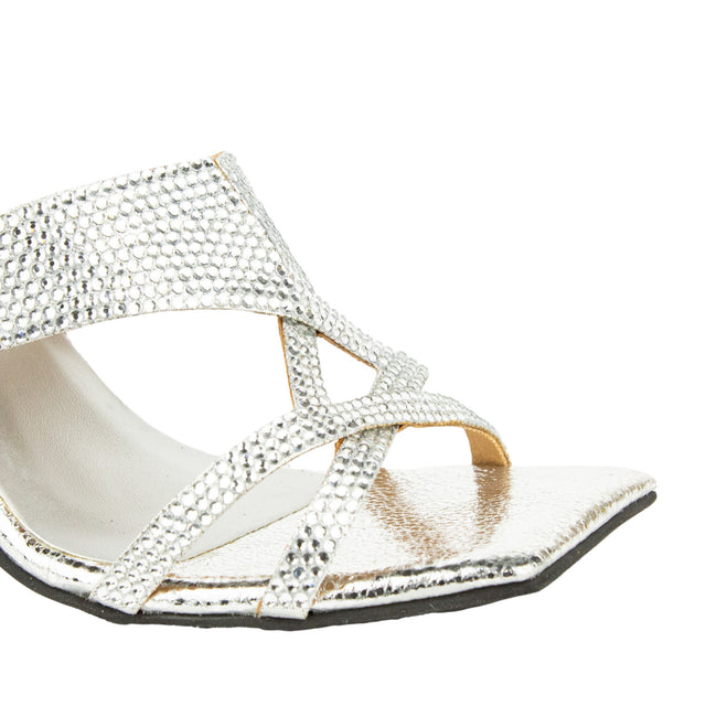 Modern Silver High Heel Sandals