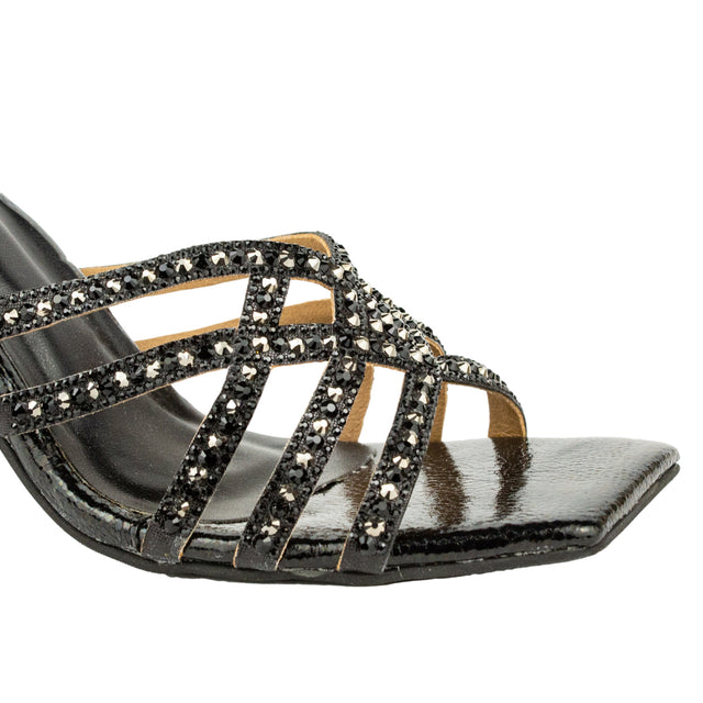 Feminine-chic Black High Heel Sandals