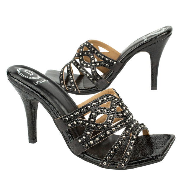 Classic Black High Heel Sandals