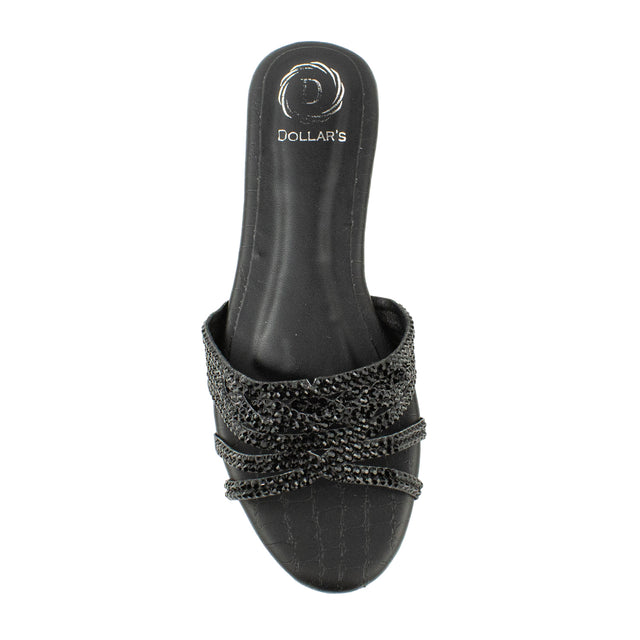 Safa Chic-casual Black Flat Slippers