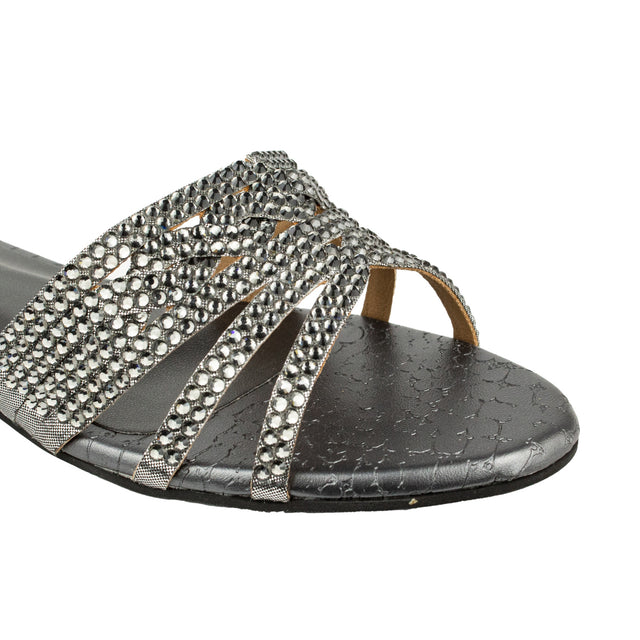 Safa Captivating Grey Flat Slippers