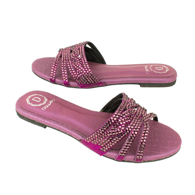 Safa Timeless Purple Flat Slippers