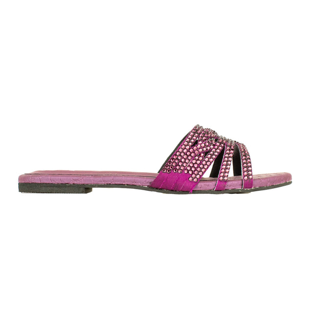 Safa Timeless Purple Flat Slippers