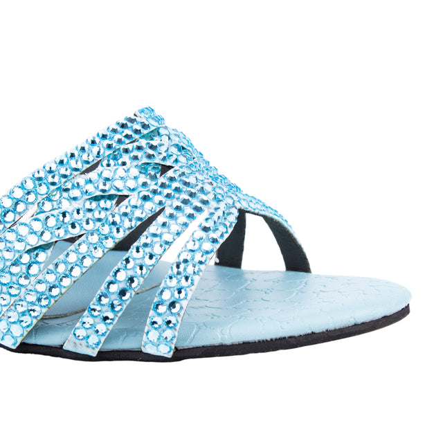 Safa Elevated Baby Blue Pencil Heel Sandals