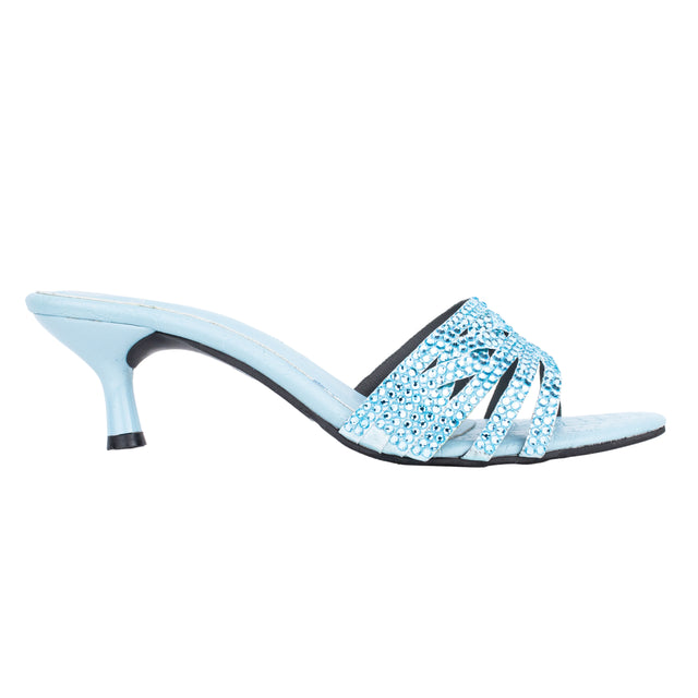 Safa Elevated Baby Blue Pencil Heel Sandals