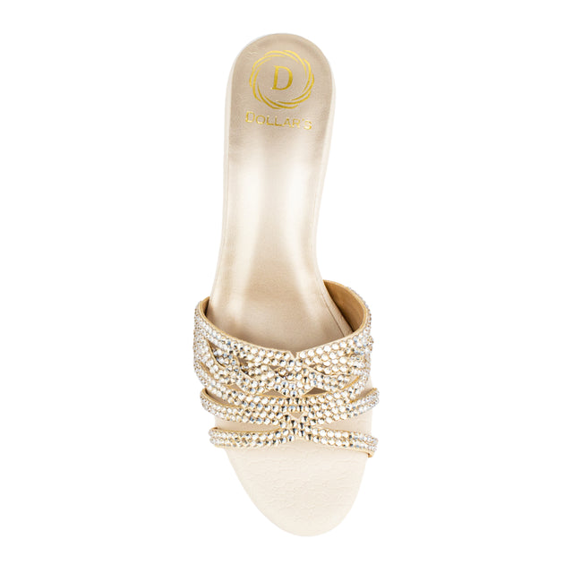 Safa Iconic Cream Pencil Heel Sandals