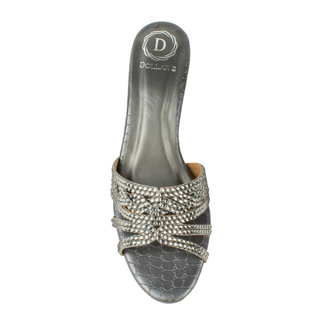 Safa Trendy Grey Pencil Heel Sandals