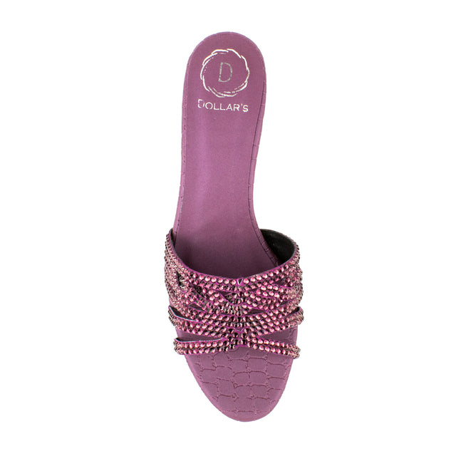 Safa Stylish Purple Pencil Heel Sandals