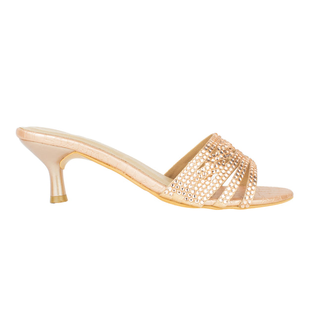 Safa Handcrafted Rose Pencil Heel Sandals