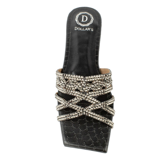 Bold Black Flat Slippers