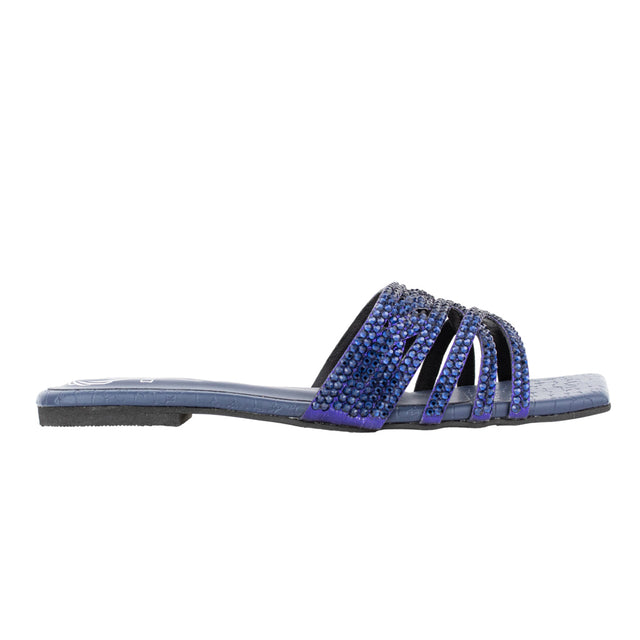 Sophisticated Navy Blue Flat Slippers