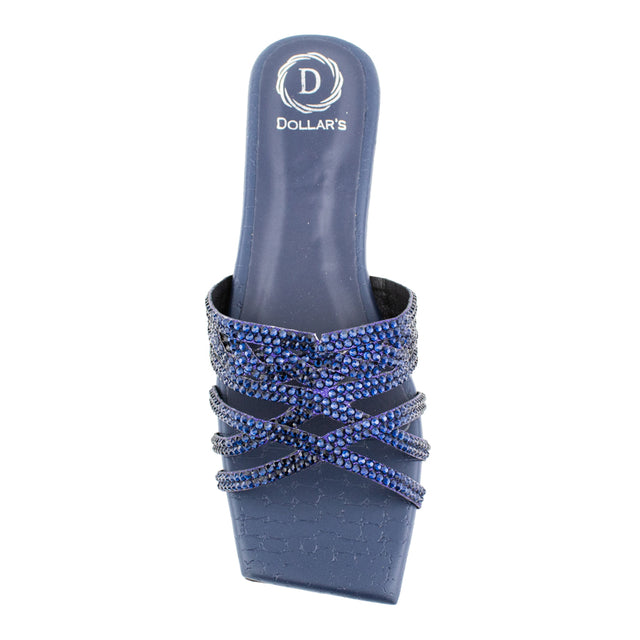 Sophisticated Navy Blue Flat Slippers