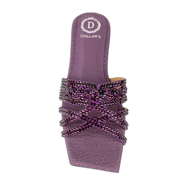 Polished Purple Flat Slippers