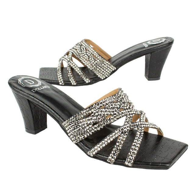 Sophisticated Black Block Heel Sandals